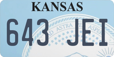 KS license plate 643JEI