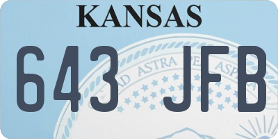 KS license plate 643JFB