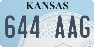 KS license plate 644AAG