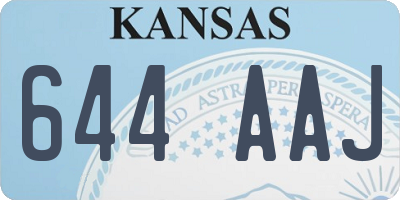 KS license plate 644AAJ