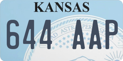 KS license plate 644AAP