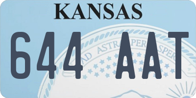 KS license plate 644AAT