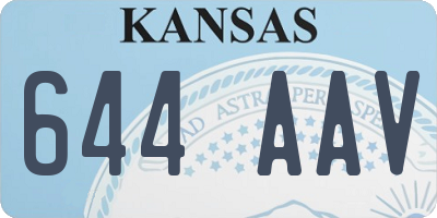 KS license plate 644AAV