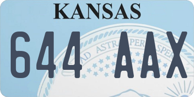 KS license plate 644AAX