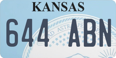 KS license plate 644ABN