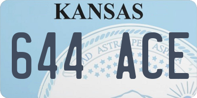 KS license plate 644ACE
