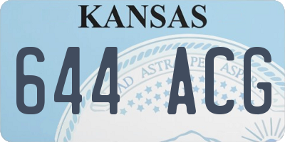 KS license plate 644ACG
