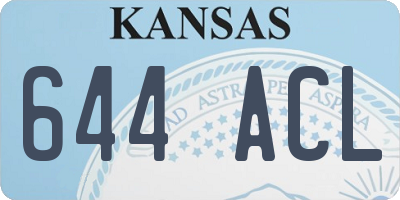 KS license plate 644ACL