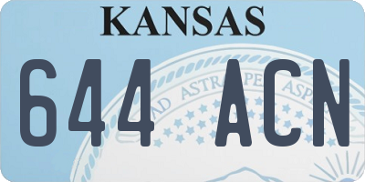 KS license plate 644ACN
