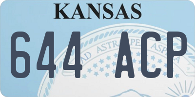 KS license plate 644ACP