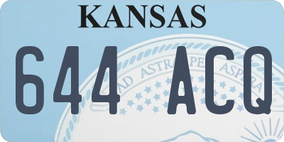 KS license plate 644ACQ
