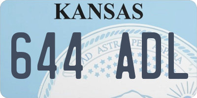 KS license plate 644ADL