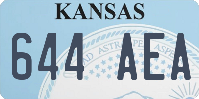 KS license plate 644AEA