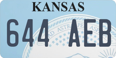 KS license plate 644AEB