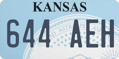 KS license plate 644AEH