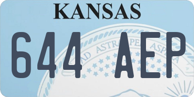 KS license plate 644AEP