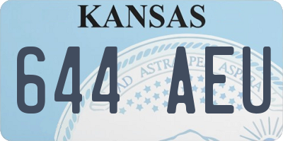 KS license plate 644AEU