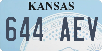 KS license plate 644AEV
