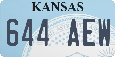 KS license plate 644AEW