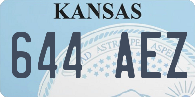 KS license plate 644AEZ