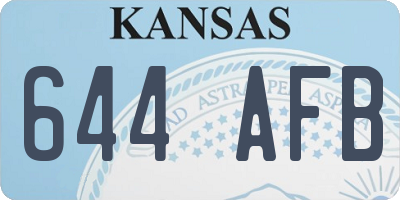 KS license plate 644AFB
