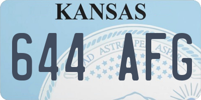 KS license plate 644AFG