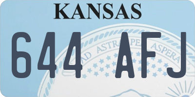 KS license plate 644AFJ