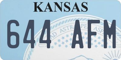 KS license plate 644AFM