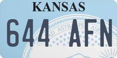 KS license plate 644AFN