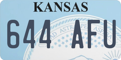 KS license plate 644AFU