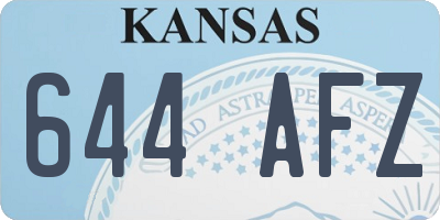 KS license plate 644AFZ