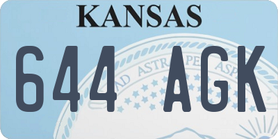 KS license plate 644AGK