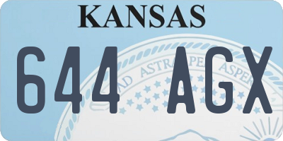KS license plate 644AGX