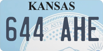KS license plate 644AHE