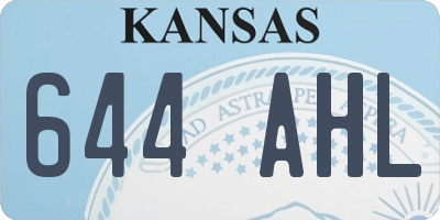 KS license plate 644AHL