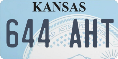 KS license plate 644AHT