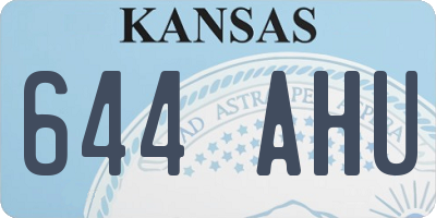 KS license plate 644AHU
