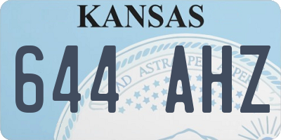 KS license plate 644AHZ