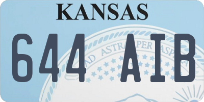 KS license plate 644AIB