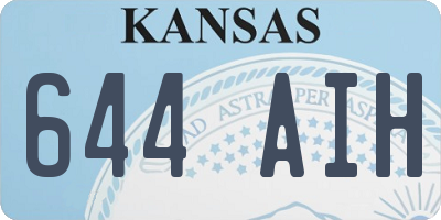 KS license plate 644AIH