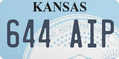KS license plate 644AIP