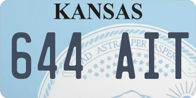 KS license plate 644AIT
