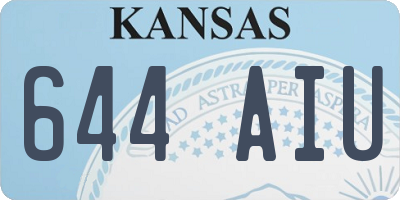KS license plate 644AIU