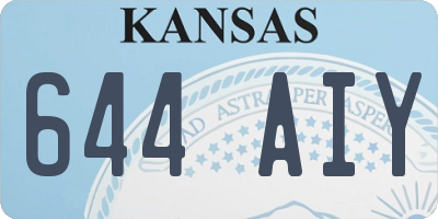 KS license plate 644AIY