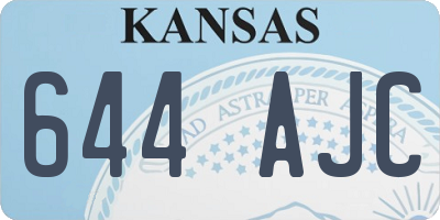 KS license plate 644AJC