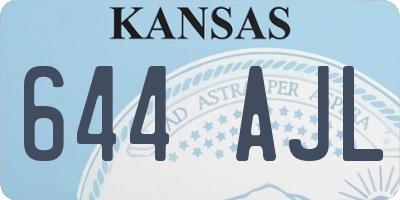 KS license plate 644AJL