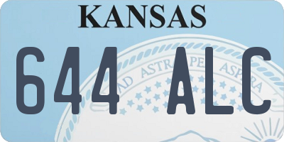 KS license plate 644ALC