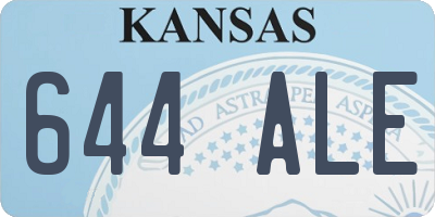 KS license plate 644ALE