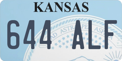 KS license plate 644ALF