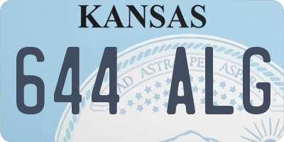 KS license plate 644ALG